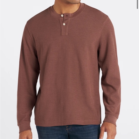 Madewell Other - Madewell Textured Long-Sleeve Henley Tee sz L NM376